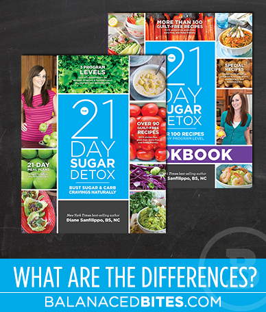 The differences between the 21 day sugar detox book and cook cook | balances bites