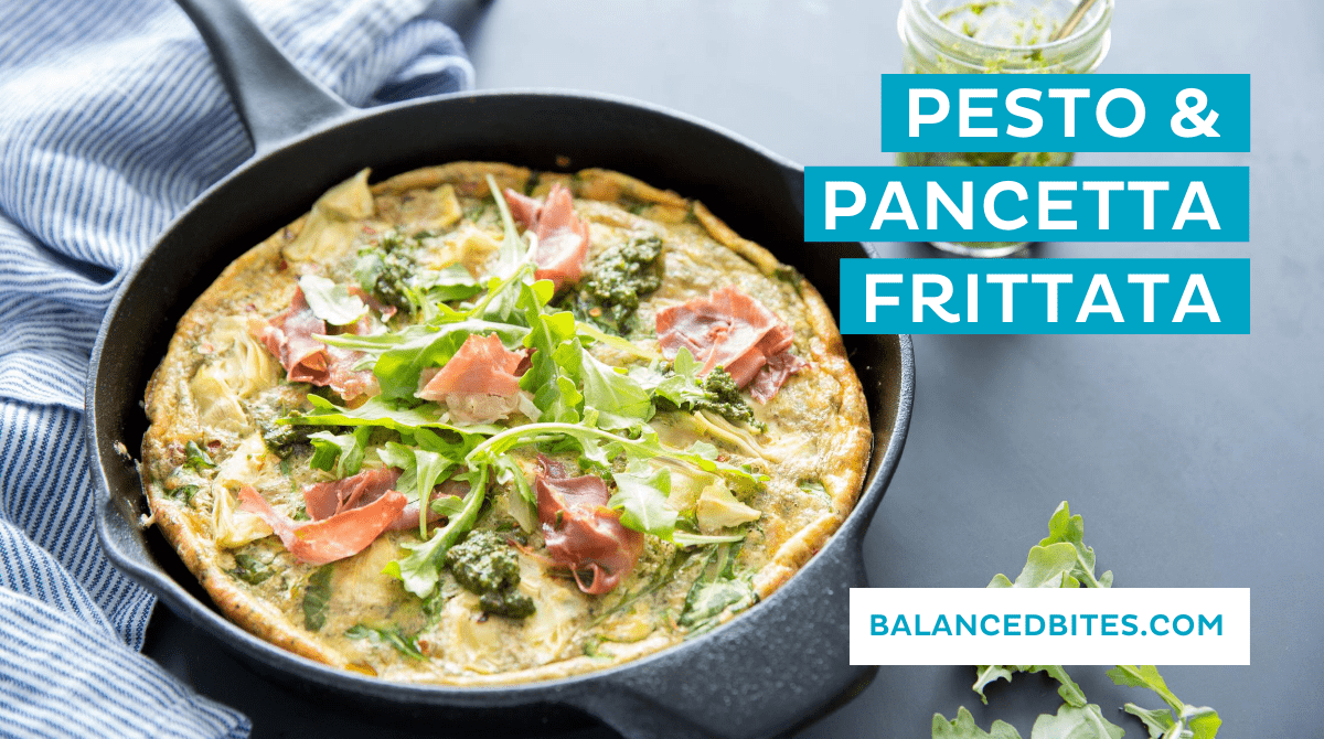 Pesto & Pancetta Frittata | Balanced Bites