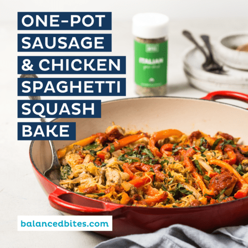 One Pot Sausage Chicken Spaghetti Squash Balanced Bites
