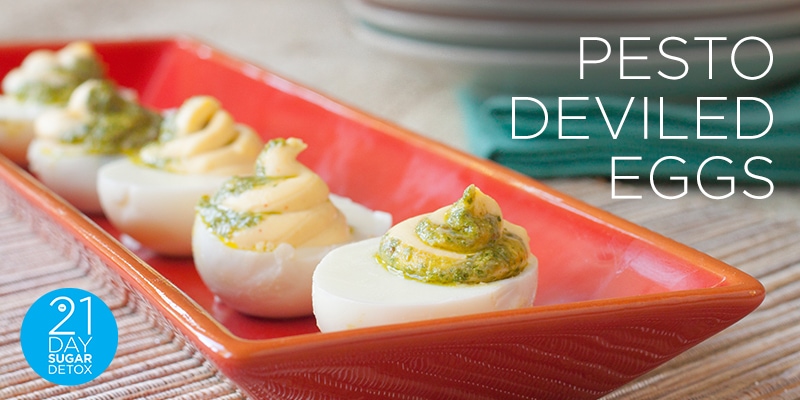Pesto Deviled Eggs | The 21-Day Sugar Detox | 21DSD