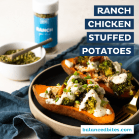 Ranch Chicken & Bacon Stuffed Sweet Potato | Balanced Bites, Diane Sanfilippo